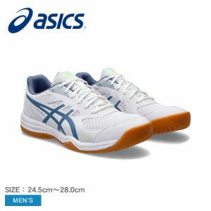 アシックス バドミントンシューズ メンズ アップコート 5 ホワイト 白 ASICS 1071A086 靴 シューズ トレーニング バドミントン バド バト