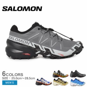 サロモン スニーカー メンズ SPEEDCROSS 6 ブラック 黒 ホワイト 白 ブルー 青 レッド 赤 イエロー 黄 SALOMON L41737800 L41737900 L471