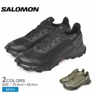 サロモン トレイルランニングシューズ メンズ ALPHACROSS 5 GTX ブラック 黒 グレー SALOMON L47307500 L47310300 靴 シューズ 防水 撥水