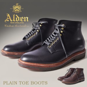 オールデン ALDEN ブーツ メンズ 革靴 プレーン トゥ トラディショナル シューズ 靴 PLAIN TOE BOOTS