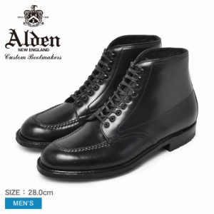 オールデン ブーツ メンズ コードバンブーツ ブラック 黒 ALDEN 86987HC タンカーブーツ 靴 シューズ コードバン おしゃれ 人気 トラディ