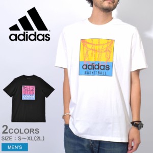 【ゆうパケット可】アディダス オリジナルス 半袖Tシャツ メンズ チェーンネット バスケットボール グラフィック Tシャツ ブラック 黒 ホ