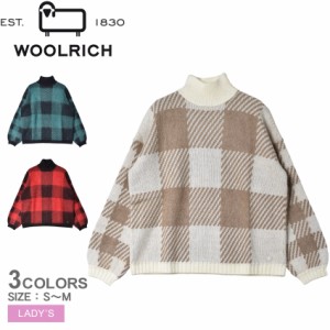 ウールリッチ ニット レディース バッファローチェックウールタートルネック ブラック 黒 レッド 赤 WOOLRICH WWKN0245 ブランド エレガ