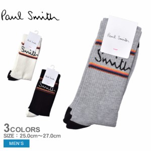 ポール スミス 靴下 メンズ SOCK LOGO ブラック 黒 ホワイト 白 PAUL SMITH M1A-380A-GF639 ウエア ソックス カジュアルソックス ブラン