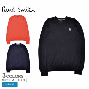 ポール スミス 長袖ニット メンズ L/S プルオーバー クルー オレンジ ネイビー 紺 ブラック 黒 PAUL SMITH 503XZ-J21611 ウエア トップス