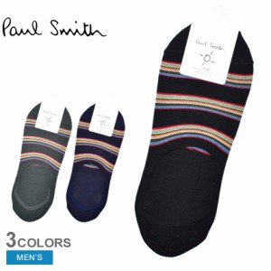 ポール スミス 靴下 メンズ SOCK NO SHOW MULTI BLOCK ネイビー 紺 ブラック 黒 PAUL SMITH M1A-849MO-J210 ウエア ソックス カジュアル