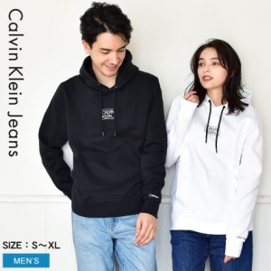 カルバンクラインジーンズ フーディー メンズ スモールボックスロゴフーディー ブラック 黒 ホワイト 白 CALVIN KLEIN JEANS K10K108181 