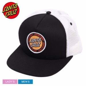 【ゆうパケット可】サンタクルーズ 帽子 メンズ OUTER RINGED DOT MESH HAT ブラック 黒 ホワイト 白 SANTACRUZ 44442163 キャップ ロゴ 