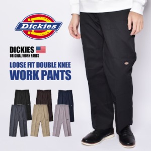 ディッキーズ パンツ メンズ ツウィル ダブルニー ワークパンツ ブラック 黒 ブラウン ネイビー カーキ グレー DICKIES 85283 ズボン ウ