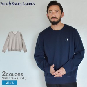 ポロ ラルフローレン スウェット メンズ ワンポイント セーターシャツ ネイビー 紺 グレー POLO RALPH LAUREN 710675313 トップス 長袖 