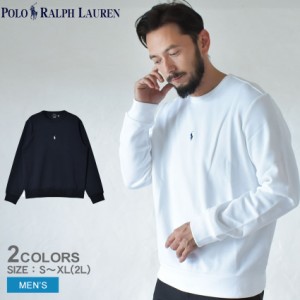 ポロ ラルフローレン スウェット メンズ ワンポイント センターロゴ スウェット ネイビー 紺 ホワイト 白 POLO RALPH LAUREN 710839048 