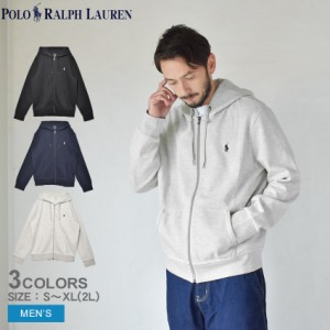 ポロ ラルフローレン パーカー メンズ ダブルニット フルジップ フーディ ブラック 黒 ネイビー 紺 POLO RALPH LAUREN 710888282 トップ