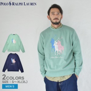 ポロ ラルフローレン スウェット メンズ L／S SWEAT SHIRT ブルー 青 グリーン 緑 POLO RALPH LAUREN 710909590 トップス スエット トレ