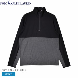 ポロ ラルフローレン 長袖カットソー メンズ ロングスリーブ エアフロ ハーフジッププルオーバー ブラック 黒 グレー POLO RALPH LAUREN 