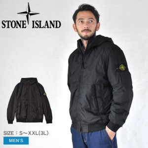 ストーンアイランド ジャケット メンズ GARMENT DYED CRINKLE REPS RECYCLED NYLON WITH PRIMALOFT-TC ブラック 黒 STONE ISLAND 7915408