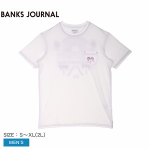 【ゆうパケット可】バンクス ジャーナル 半袖Tシャツ メンズ ホワイト 白 BANKS JOURNAL WTS0851 Tシャツ サーフ トップス 半袖 ワンポイ