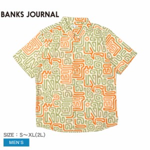 バンクス ジャーナル 半袖シャツ メンズ MORA SHORT SLEEVE SHIRT オレンジ カーキ ベージュ BANKS JOURNAL WSS0237 トップス 半袖 シャ