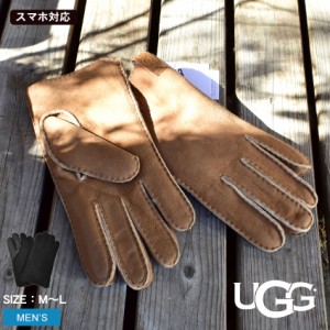 アグ 手袋 メンズ ホイップステッチ シープスキン グローブ ブラック 黒 ブラウン ベージュ UGG 21696 スマートフォン対応 スマホ対応 シ