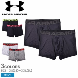 アンダーアーマー アンダーウェア メンズ TECH 3IN 2PACK ブラック 黒 グレー ピンク UNDER ARMOUR 1363618 パンツ ショーツ ブランド ト