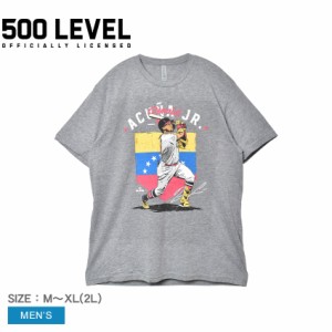 ファイブハンドレットレベル 半袖Tシャツ メンズ ロナルド・アクーニャ・ジュニア アトランタ カントリー フラグ WHT グレー 500 LEVEL 0