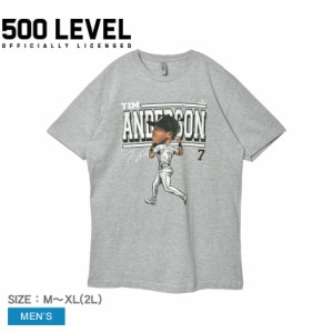 ファイブハンドレットレベル 半袖Tシャツ メンズ ティム・アンダーソン カートゥーン WHT グレー 500 LEVEL 0051-030-09 ウエア トップス