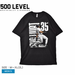 【ゆうパケット可】ファイブハンドレットレベル 半袖Tシャツ メンズ フランク・トーマス バーティカル W WHT ブラック 黒 500 LEVEL 0295