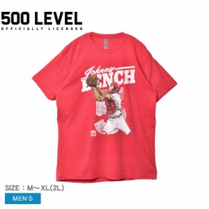 ファイブハンドレットレベル 半袖Tシャツ メンズ ジョニー・ベンチ レトロ WHT レッド 赤 500 LEVEL 0235-002-12 ウエア トップス 半袖 T