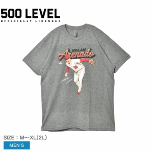 ファイブハンドレットレベル 半袖Tシャツ メンズ ノーラン・アレナド セントルイス ピッチ WHT グレー 500 LEVEL 0066-052-11 ウエア ト