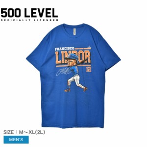 ファイブハンドレットレベル 半袖Tシャツ メンズ フランシスコ・リンドーア カートゥーン WHT ブルー 青 500 LEVEL 0059-050-05 ウエア 