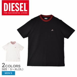 ディーゼル 半袖Tシャツ メンズ T-JUST-POCKET-CROW ブラック 黒 ホワイト 白 DIESEL A096750BJAN トップス 半袖 Tシャツ ブランド シン