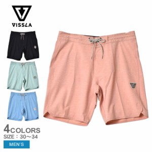 【ゆうパケット可】ヴィスラ パンツ メンズ ソリッドセッツ 18.5 ボードショーツ ブラック 黒 ブルー 青 ピンク VISSLA M116OSST ボトム