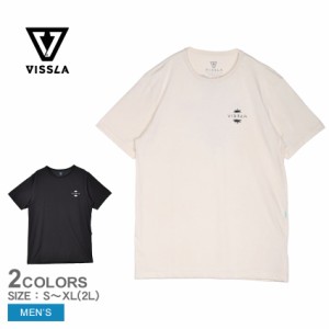 ヴィスラ 半袖Tシャツ メンズ アボーブ アンド ビロウ オーガニックティー ナチュラル ベージュ ブラック 黒 VISSLA M4221ABO トップス 