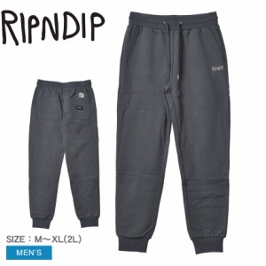 RIPNDIP ロングパンツ メンズ PEEK A NERM SWEATPANTS グレー リップンディップ RND9517 ボトムス ズボン スウェット パンツ 裏起毛 ロン