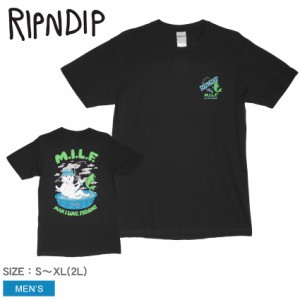 リップンディップ 半袖Tシャツ メンズ MILF TEE ブラック 黒 RIPNDIP RND9943 ウエア トップス クルーネック ブランド ストリート カジュ