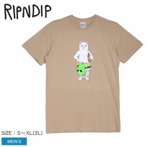 リップンディップ 半袖Tシャツ メンズ BBQ DAY TEE ブラウン 茶 RIPNDIP RND9945 ウエア トップス クルーネック ブランド ストリート カ