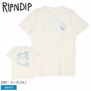 リップンディップ 半袖Tシャツ メンズ IN THE CLOUDS TEE ベージュ RIPNDIP RND9949 ウエア トップス クルーネック ブランド ストリート 