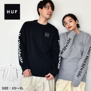 ハフ スウェット メンズ エッセンシャルズ ドメスティック クルー ブラック 黒 グレー HUF PF00264 ウェア トップス スエット トレーナー