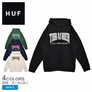 ハフ パーカー メンズ BAYVIEW P/O HOODIE ブラック 黒 ネイビー アイボリー グリーン HUF PF00563 ウェア トップス フーディ 長袖 ロン