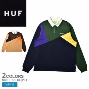 ハフ 長袖ポロシャツ メンズ MIXED UP LS KNIT POLO ベージュ ネイビー 紺 HUF KN00394 ウェア トップス 長袖 ロングスリーブ ストリート