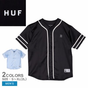 ハフ トップス メンズ COMMUNITTY HAND BASEBALL JERSEY ブラック 黒 ブルー 青 HUF KN00432 ウエア トップス 半袖 ベースボールジャージ