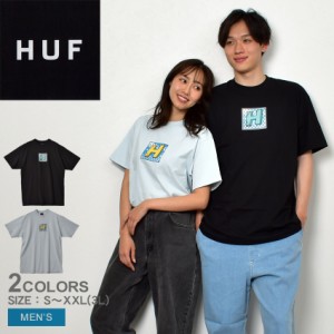 【ゆうパケット可】 ハフ 半袖Tシャツ メンズ TRESSPASS S／S TEE ブラック 黒 ブルー 青 HUF TS01940 ウエア トップス Tシャツ クルーネ