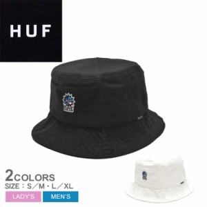 ハフ 帽子 レディース メンズ SEEING SUN BUCKET HAT ブラック 黒 ホワイト 白 HUF HT00735 ユニセックス バケハ ストリート スケボー ス