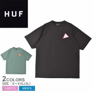 ハフ 半袖Tシャツ レディース メンズ SKEWED TT TEE グリーン 緑 ブラック 黒 HUF TS02174 ウエア トップス クルーネック ストリート カ