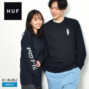 ハフ 長袖Tシャツ メンズ クローム ロング スリーブ Tシャツ ブラック 黒 HUF TS02046 ウエア トップス CRAILTAP クレイルタップ コラボ 