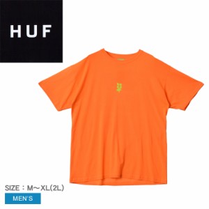 【ゆうパケット可】ハフ 半袖Tシャツ メンズ MEGABLAST S／S TEE オレンジ HUF TS01821 ウエア トップス クルーネック ストリート カジュ