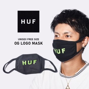 【ゆうパケット可】ハフ マスク レディース メンズ OG ロゴ マスク ブラック 黒 HUF AC00524 おしゃれ ブランド シンプル ロゴ ブランド 