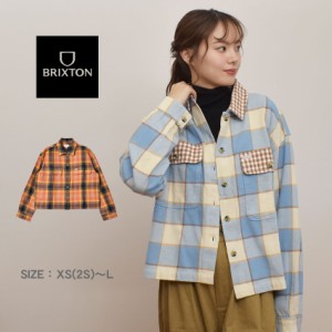 ブリクストン カジュアルシャツ レディース BOWERY W L/S FLANNEL ネイビー 紺 ベージュ ブルー 青 オレンジ BRIXTON 01209 ウエア ネル