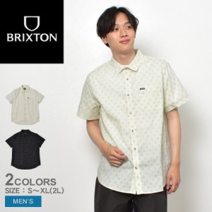 ブリクストン 半袖シャツ メンズ チャーター プリント S/S ウーブン シャツ ブラック 黒 ホワイト 白 BRIXTON 01218 ウエア 半袖 シャツ 