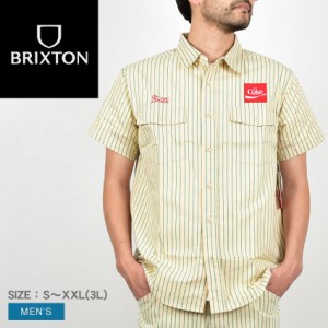 ブリクストン 半袖シャツ メンズ COCA-COLA DELIVERY OLSON S／S ベージュ BRIXTON 01343 ウエア 半袖 シャツ コカ・コーラ コラボ コラ