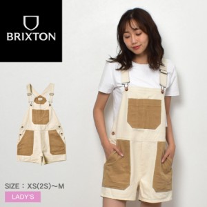 ブリクストン ボトムス レディース COSTA SHORT OVERALL ベージュ ナチュラル BRIXTON 04875 ウエア 半ズボン ズボン ボトムス オーバー